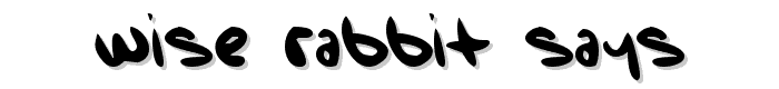 Wise Rabbit Says font
